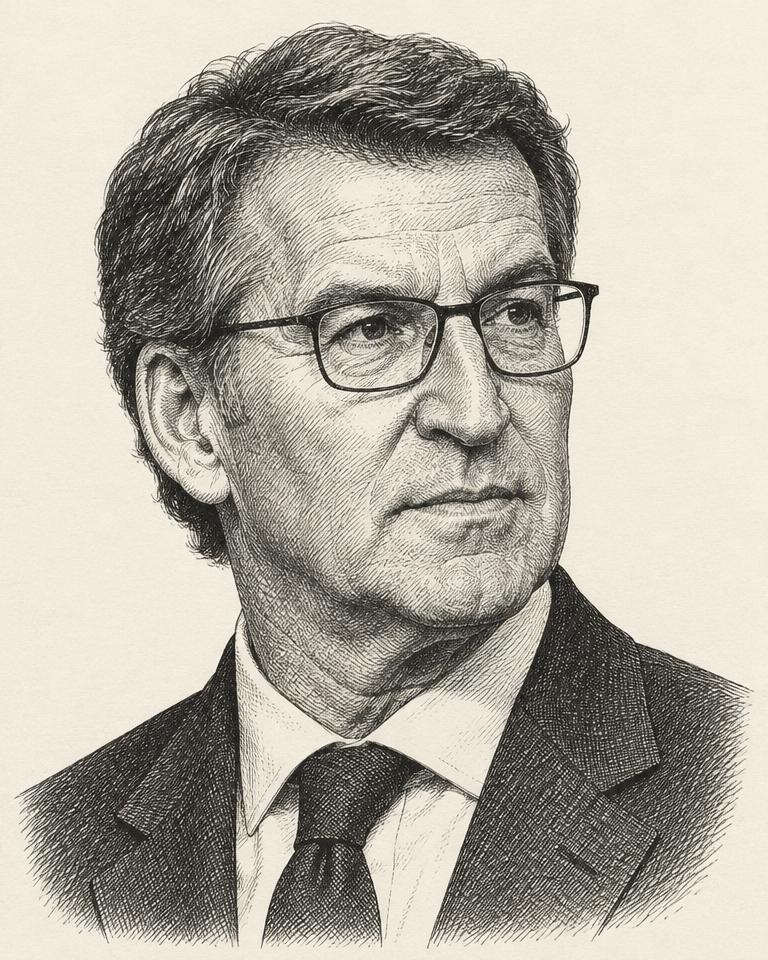 Retrato editorial de Alberto Núñez Feijóo