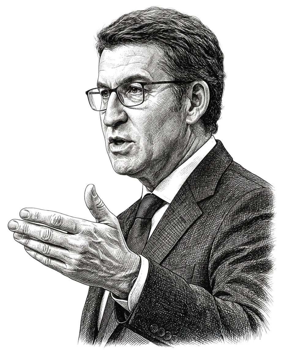 Retrato editorial de Alberto Núñez Feijóo