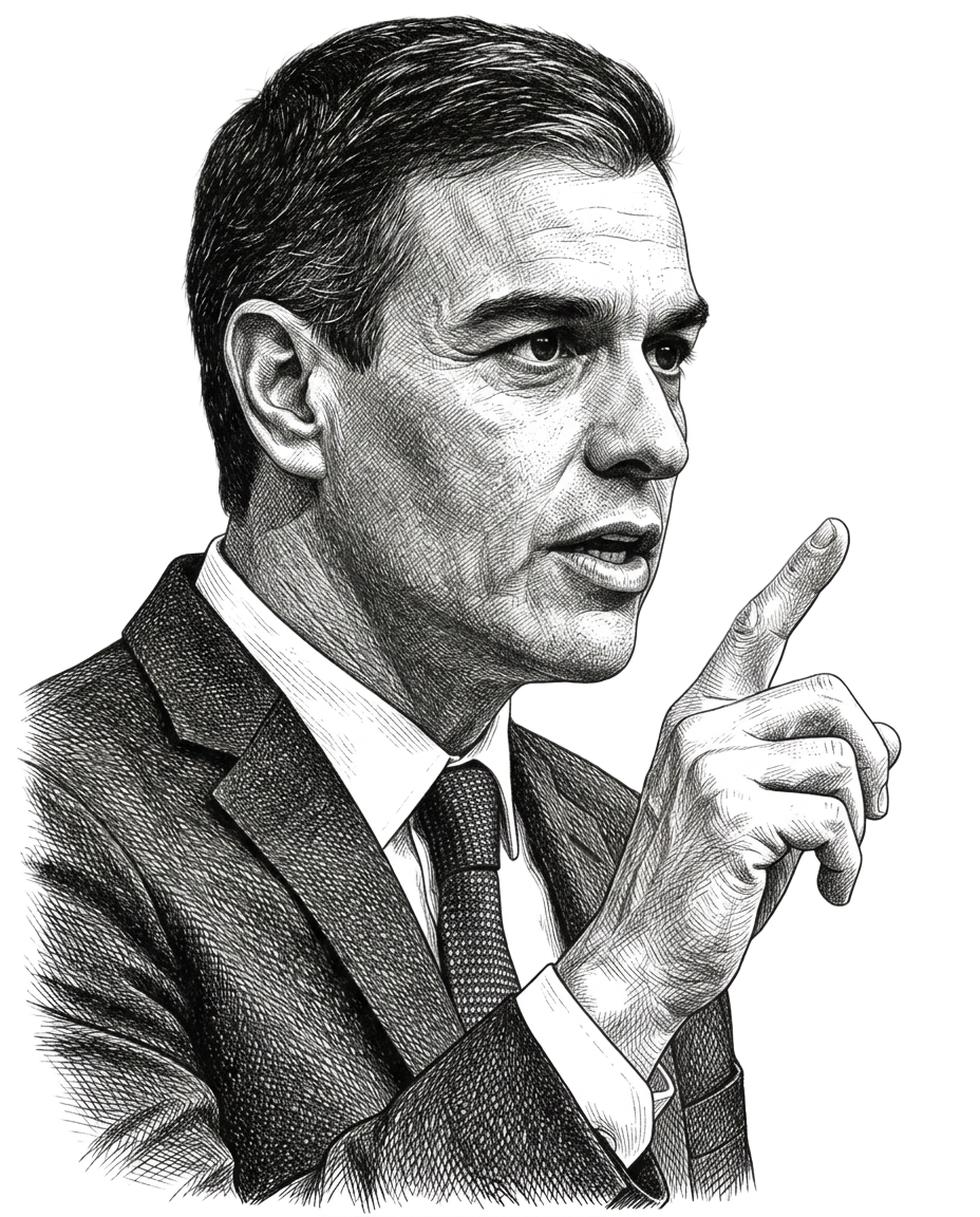 Retrato editorial de Pedro Sánchez